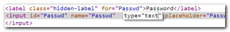 From password to text field